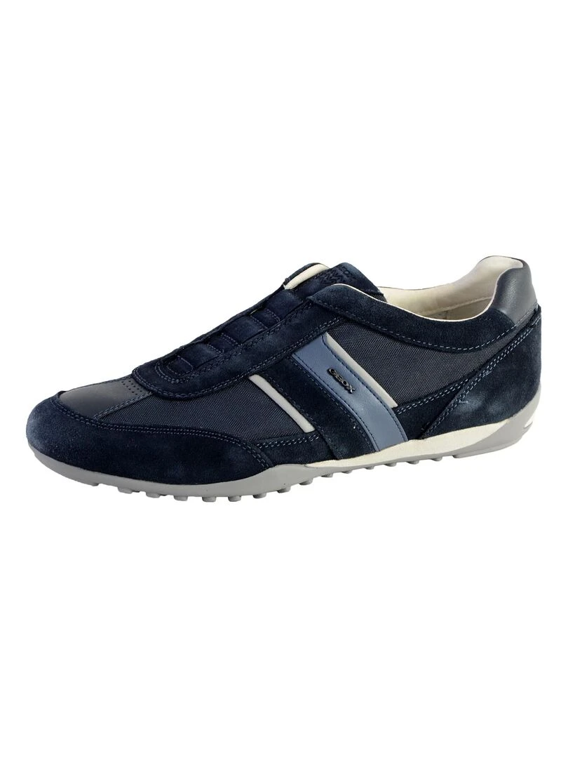Basket Geox U Wells A Suede+Wax.GBK Bleu