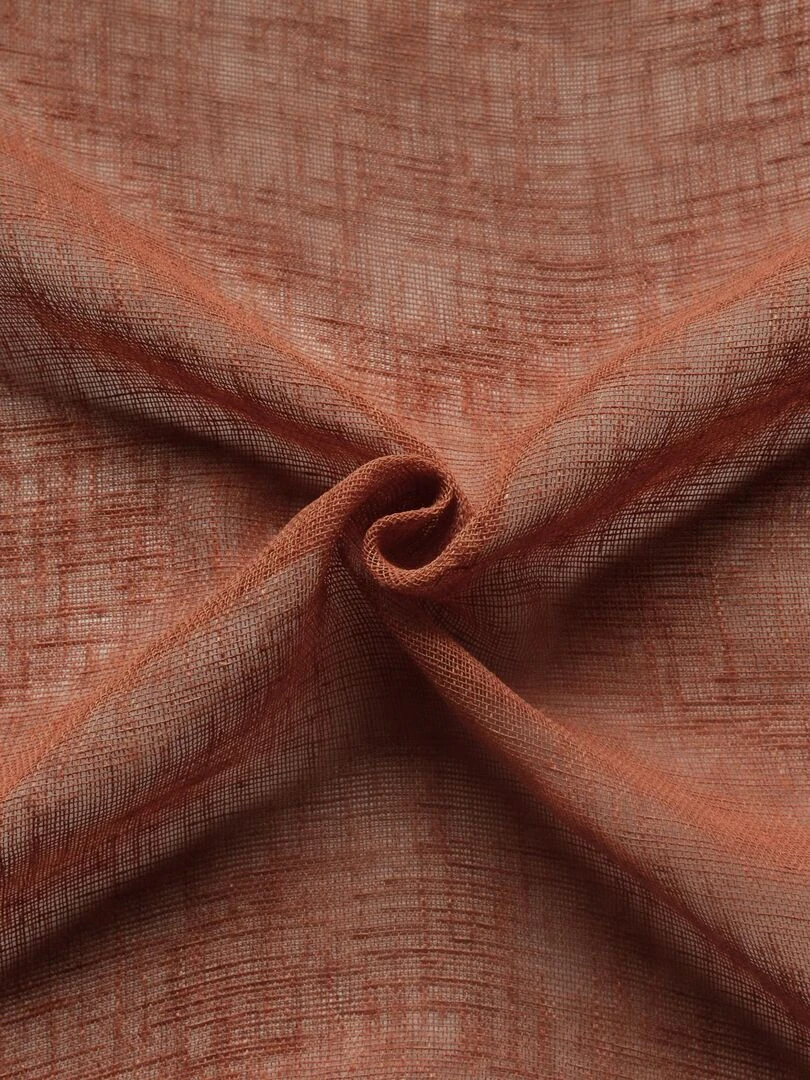 Voilage traditionnel en étamine unie       Effet lin   Orange