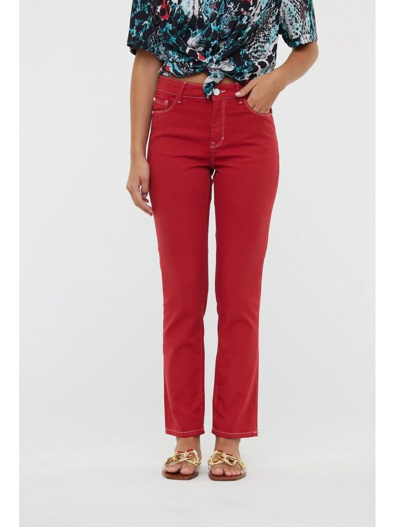Lee Cooper Pantalon coton straight LC161 Rouge