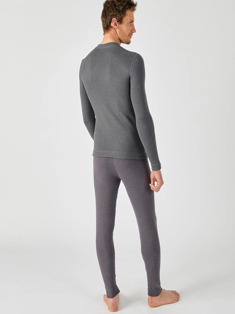 Sweat shirt homme molleton gratté Thermolactyl Sensitive   Damart   Gris foncé