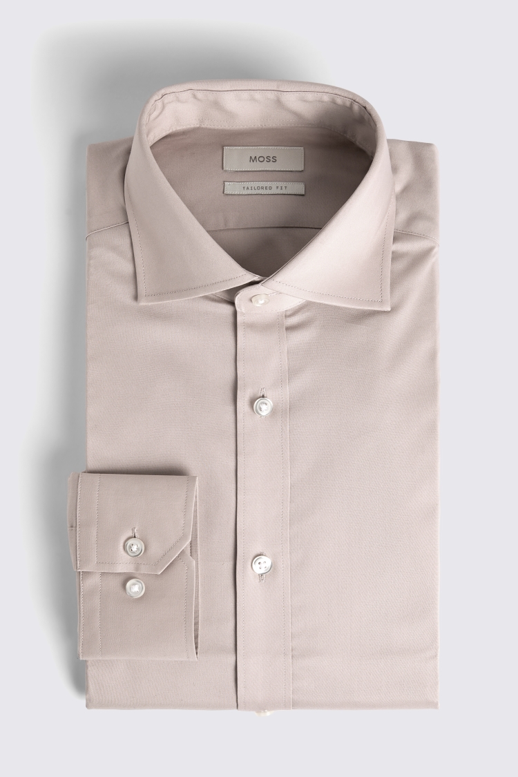 Tailored Fit Dusty Pink Stretch Shirt   Buy Online at Moss