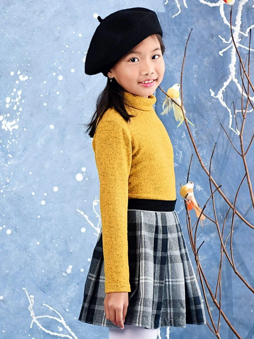 Pull Col Roulé Tout Doux  Coton effet Laine Jaune  HARMONIE   'LA FAUTE A VOLTAIRE'   Jaune