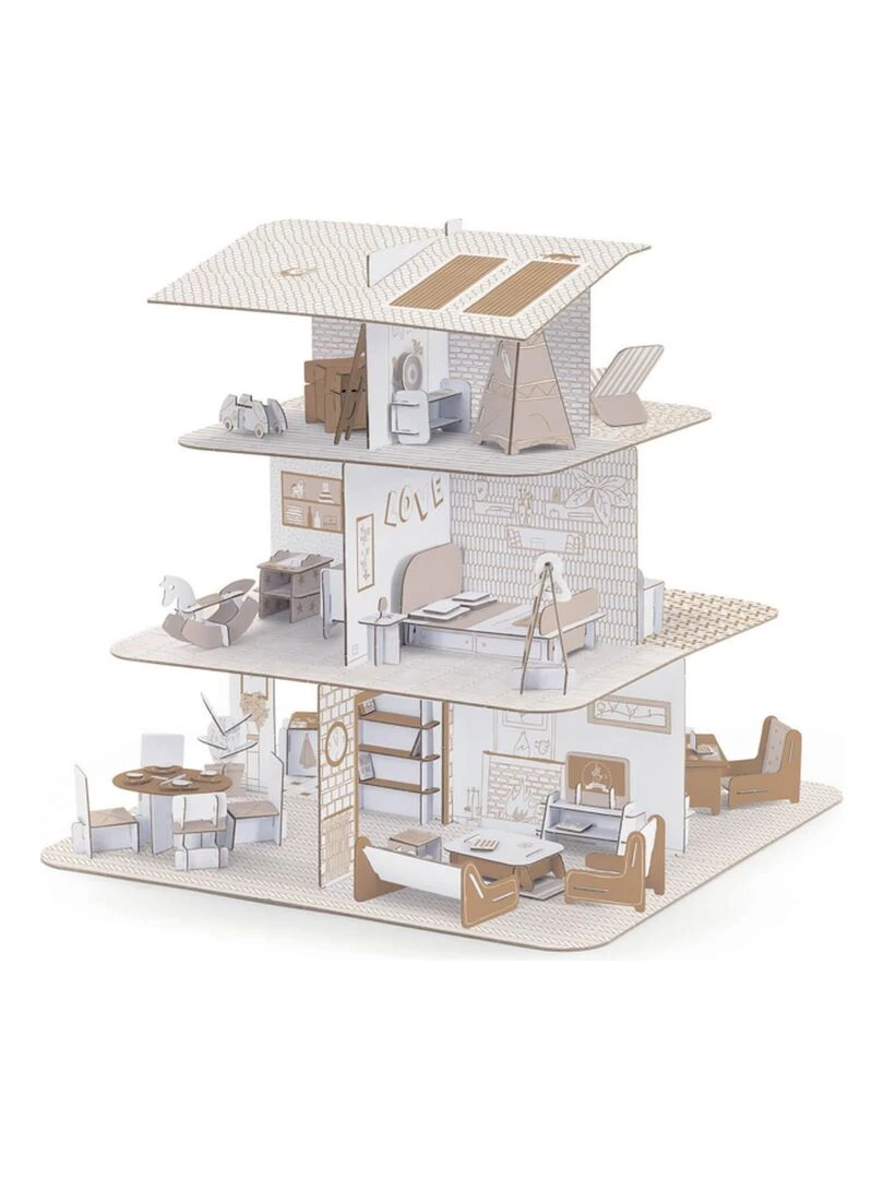 Colorie Assemble Joue : Maison de poupées   N/A