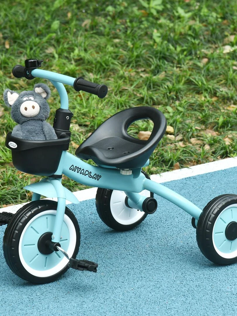 Tricycle enfant multi équipé siège réglable métal   Bleu