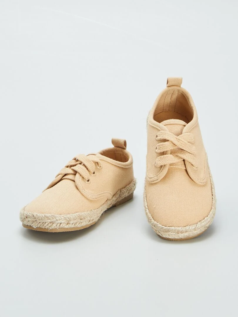 Baskets à lacets style espadrilles   Beige