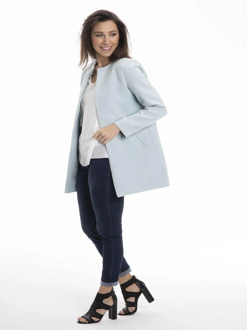 Manteau rond ELIE Gérard Pasquier Vert d'eau