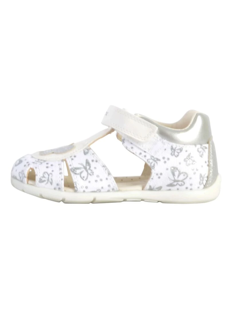 Sandale à Scratch Plate Geox Enfant Elthan Blanc