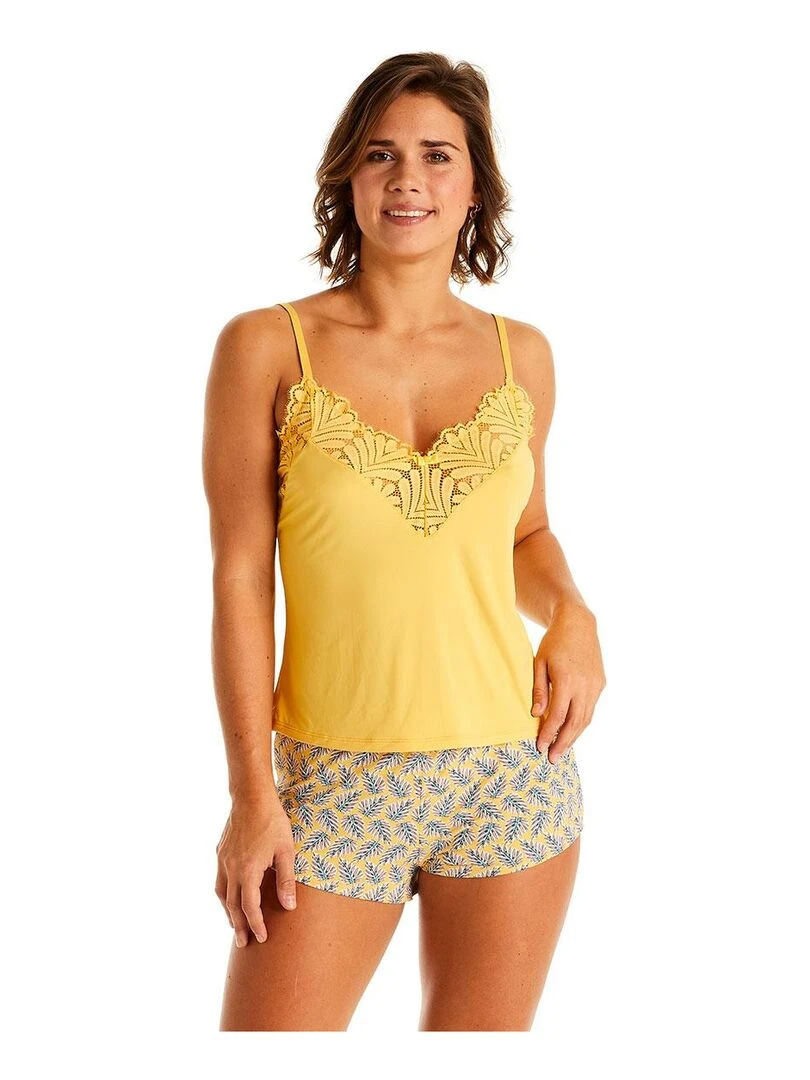 Top short TURLUTUTU Pomm'Poire Jaune