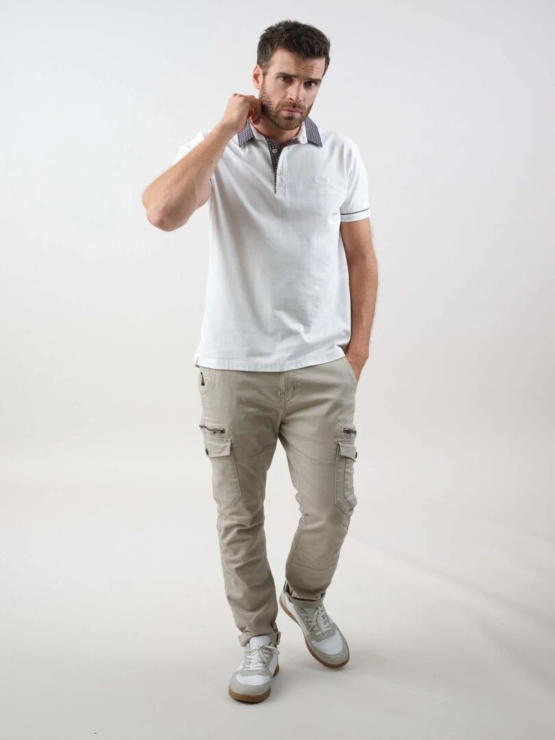 Polo à manches courtes pour homme 'Deeluxe' Blanc