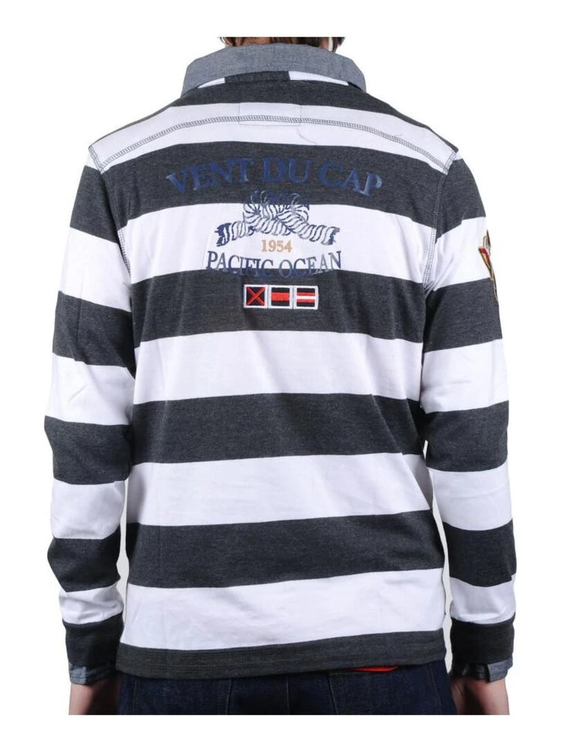 Polo manches longues homme CRASTY VENT DU CAP Gris