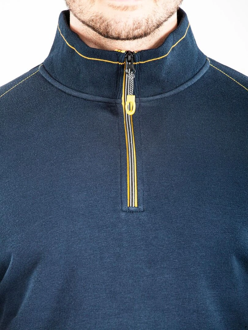 Sweat avec col camionneur HALFZIP 'Rica Lewis'   Bleu