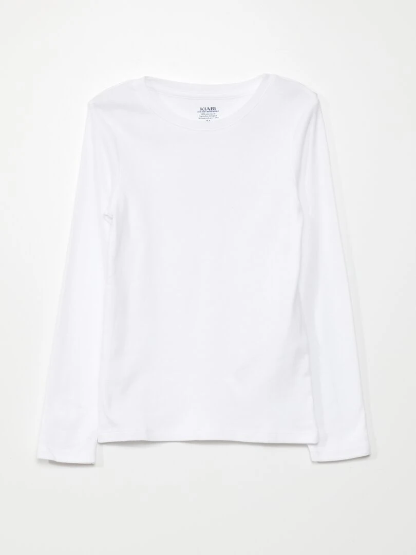 Lot de 2 t shirts en jersey   Blanc/gris