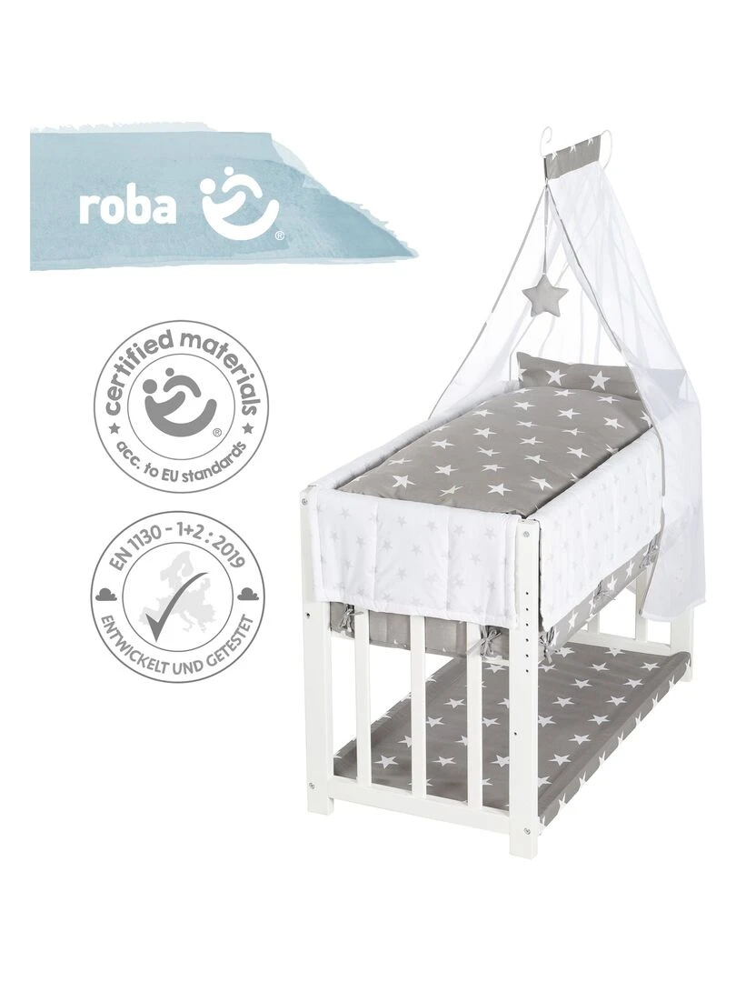 ROBA Berceau Cododo "Little Stars" 3en1 + Équipement Complet   Blanc