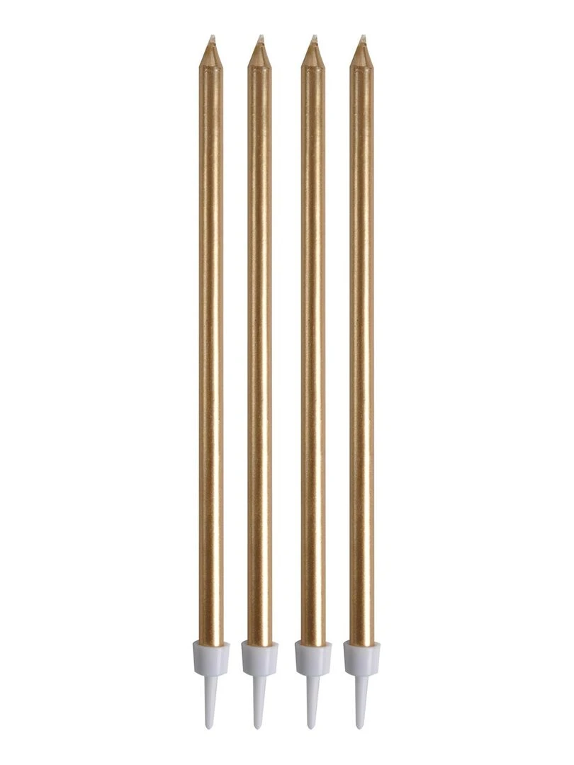 Set de 16 longues bougies d anniversaire Multicolore