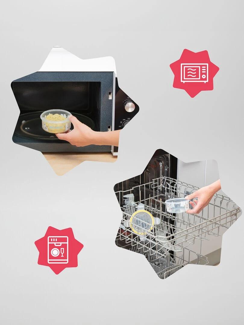 Lot de 3 pots de conservation 'Badabulle'   Blanc