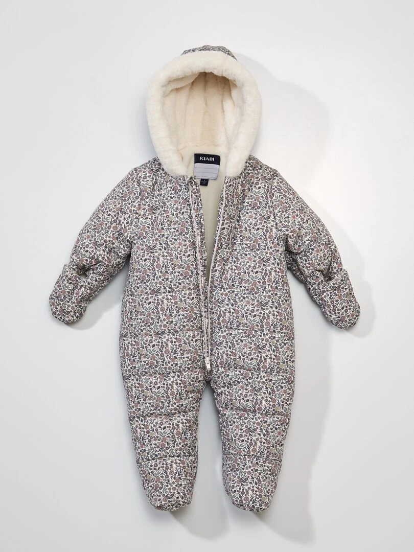 Combipilote à capuche avec imprimé   Beige