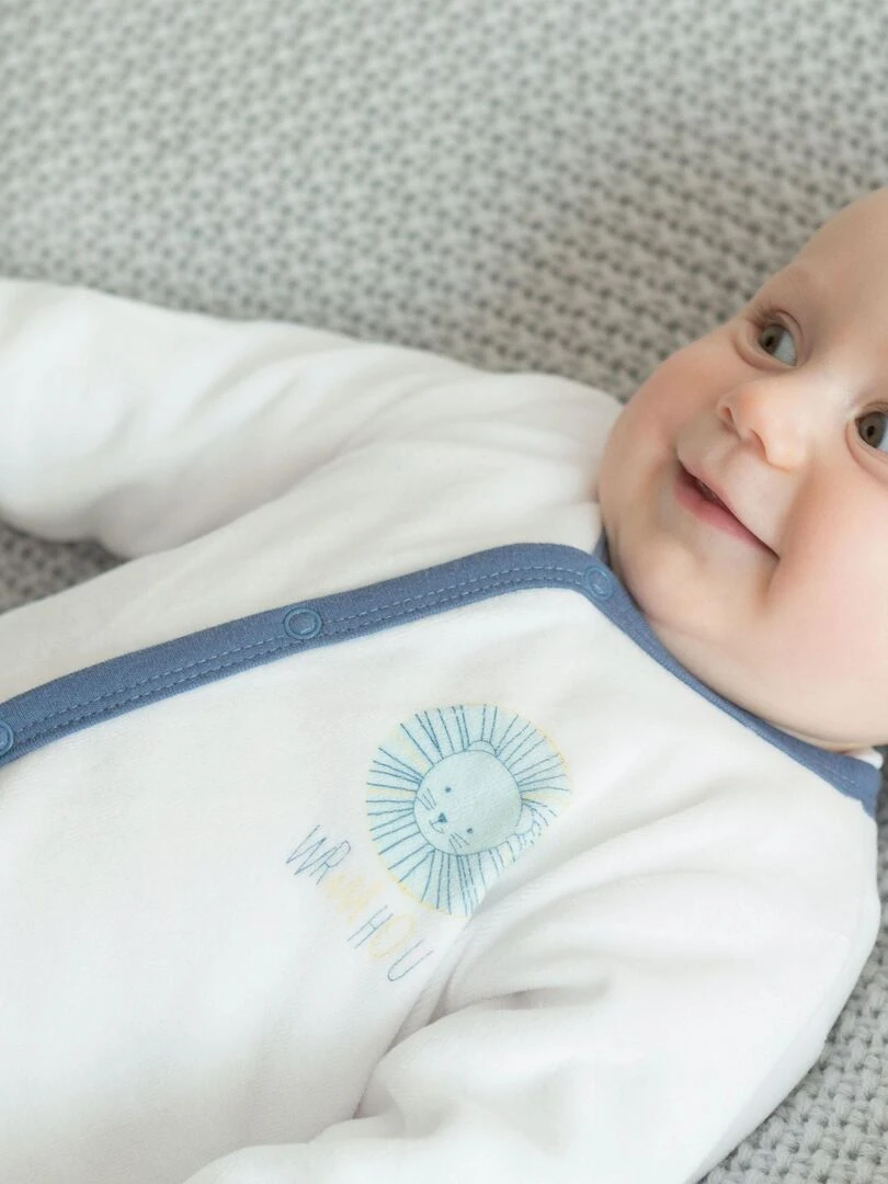 Pyjama velours   Blanc