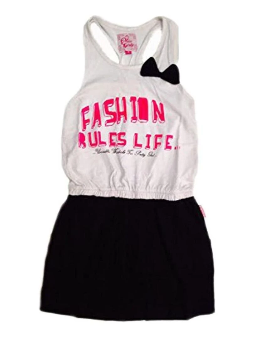 Robe fille FRULES MISS GIRLY Blanc Noir
