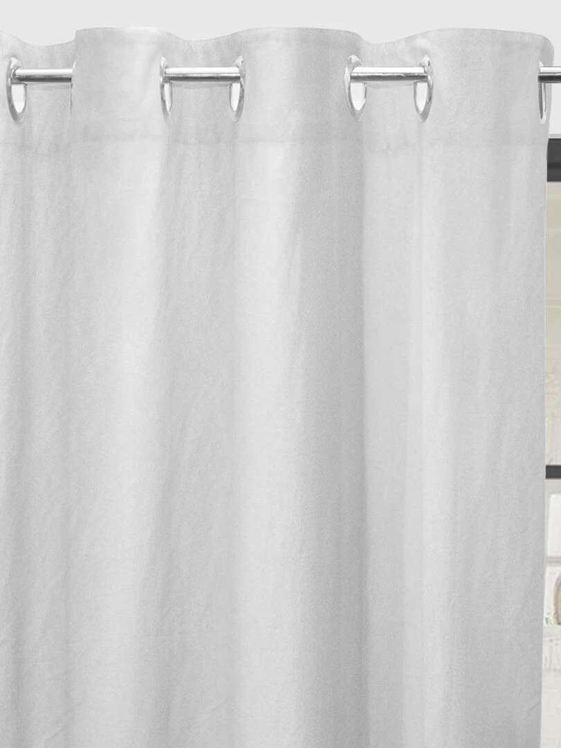 Rideau bohème à œillets Blanc