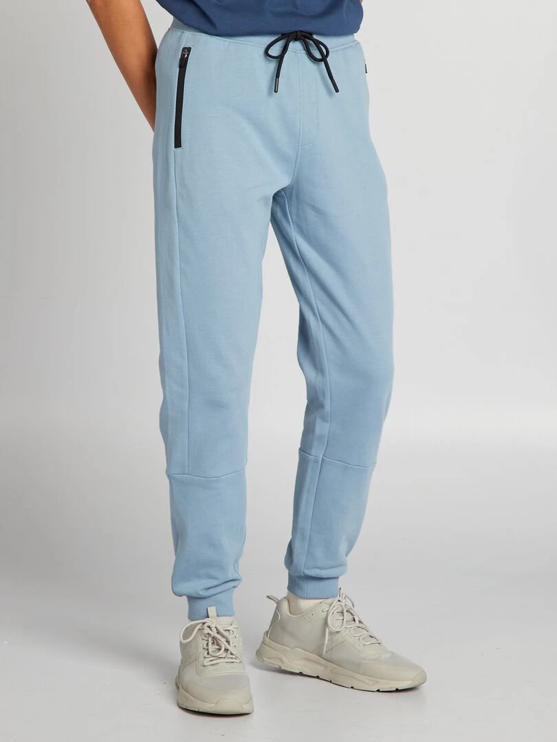 Pantalon de jogging à détails contrastés Bleu