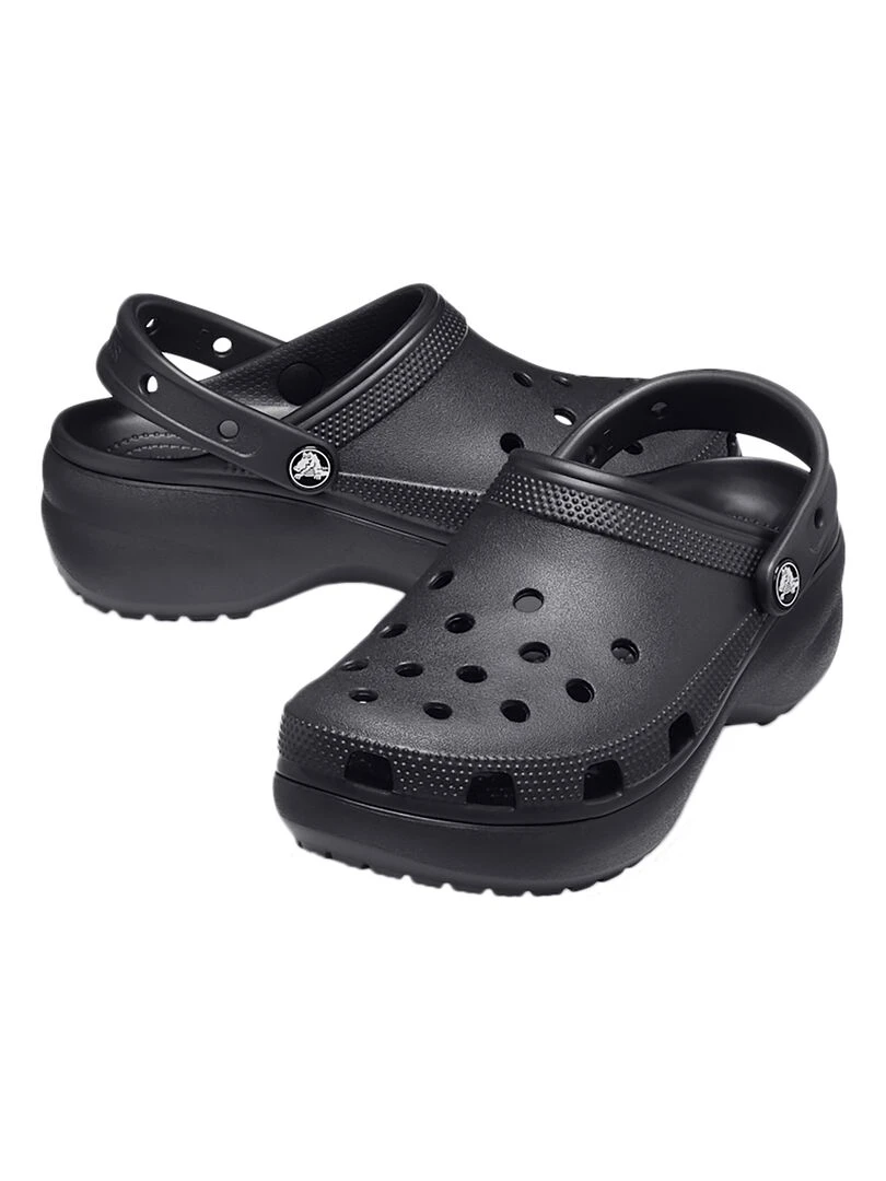Sandales à Enfiler Crocs Classic Platform Clog   Noir