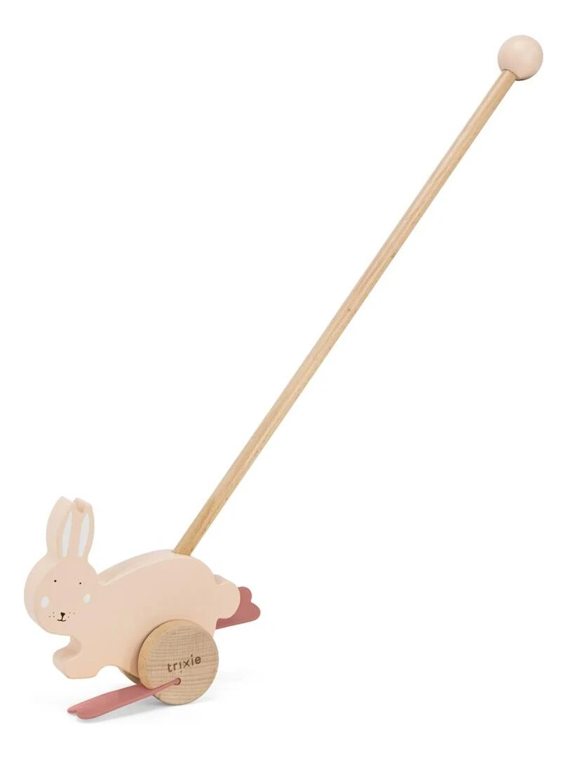 Jouet à pousser en bois Mrs. Rabbit Trixie Rose