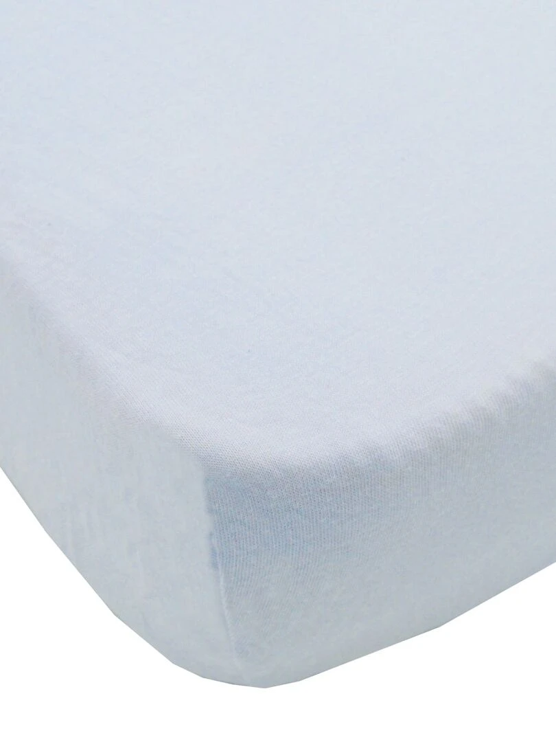 Drap housse uni 40x80 cm Bleu ciel   Bleu
