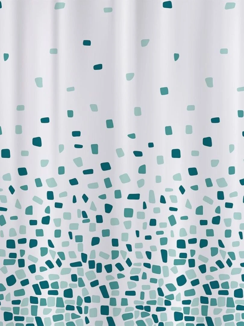 Rideau de douche 180x180 cm Mozaik Bleu