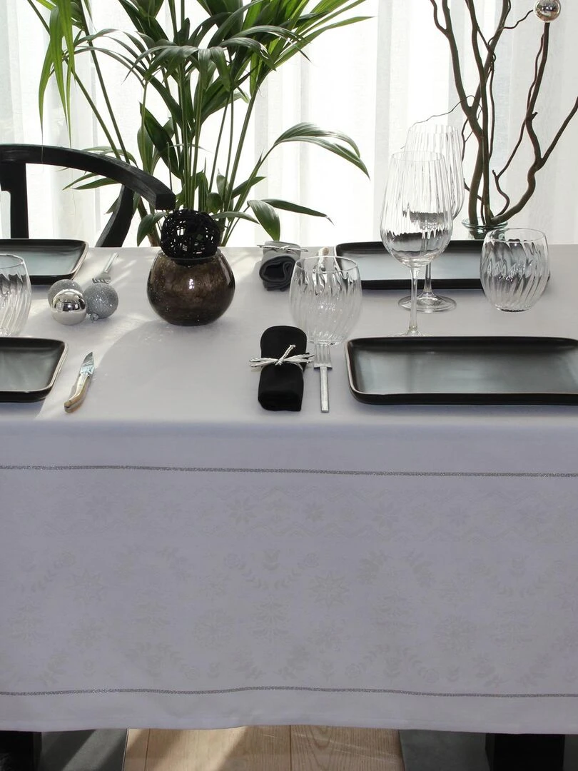 Nappe rectangulaire Natif   Blanc