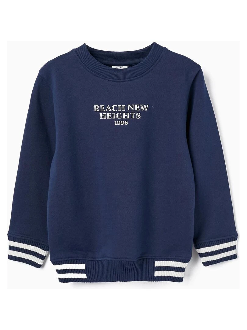 Sweat en coton avec motif en relief pour garçon FLYING BIRDS Bleu foncé