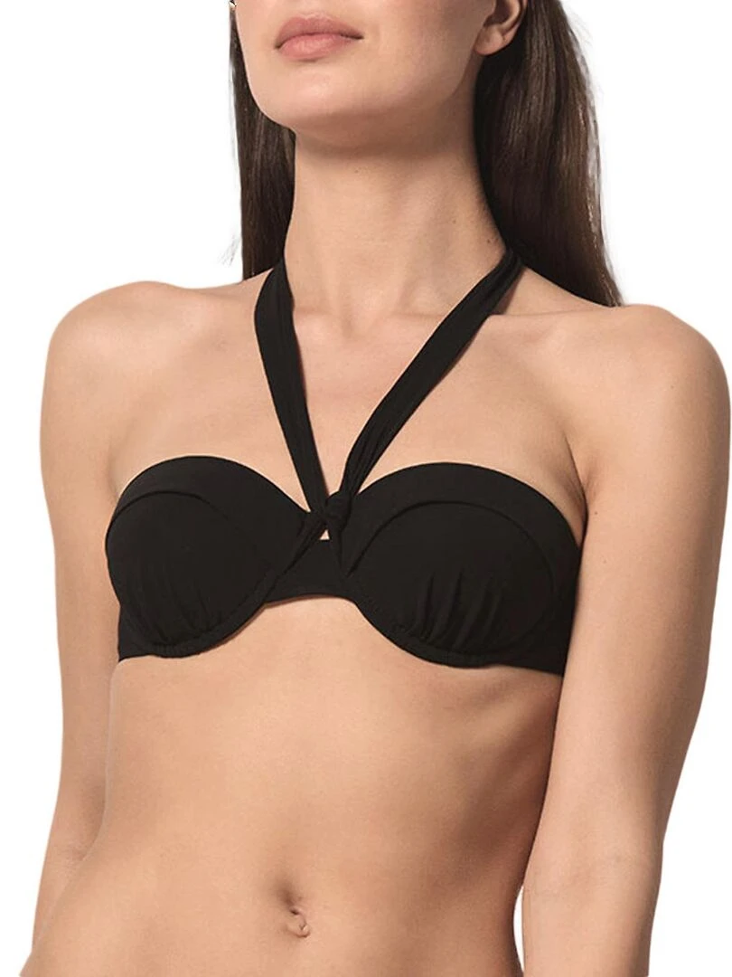 Haut maillot de bain bandeau préformé Blue Sense noir Noir
