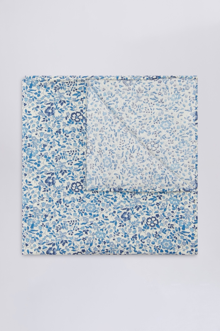 Blue Ditsy Pocket Square Made with Liberty Fabric Buy Online at Moss
