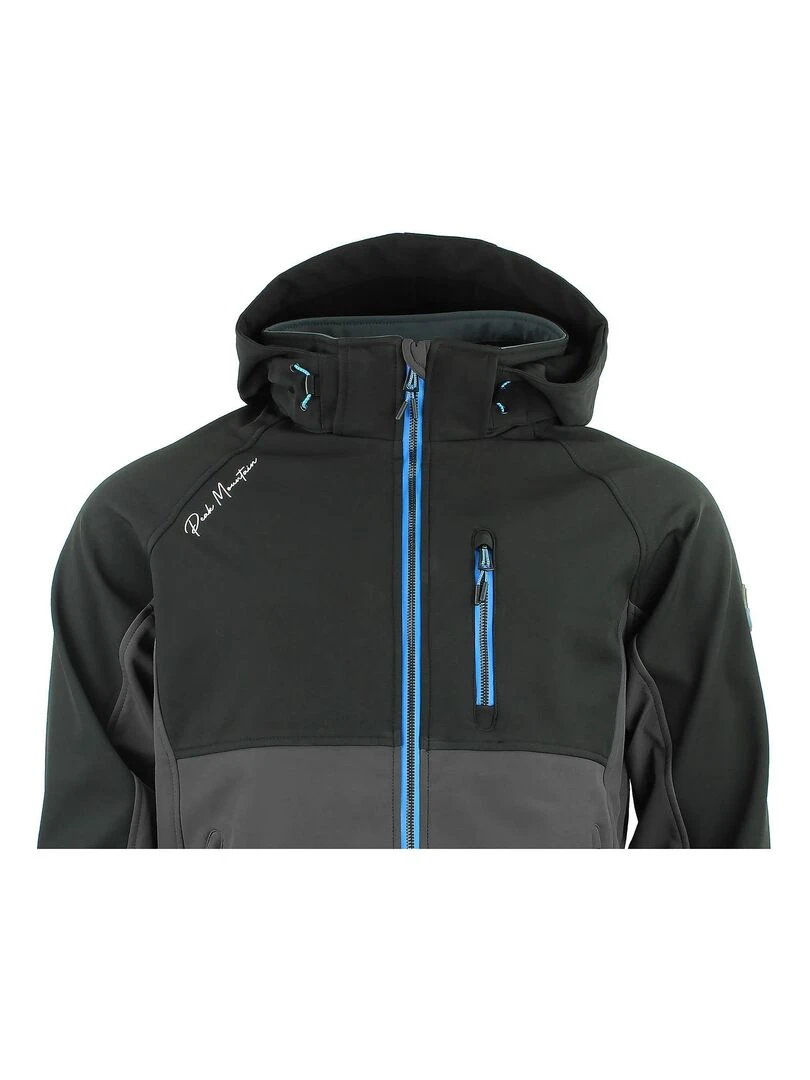 Blouson softshell homme CAMETIS   PEAK MOUNTAIN   Noir Gris