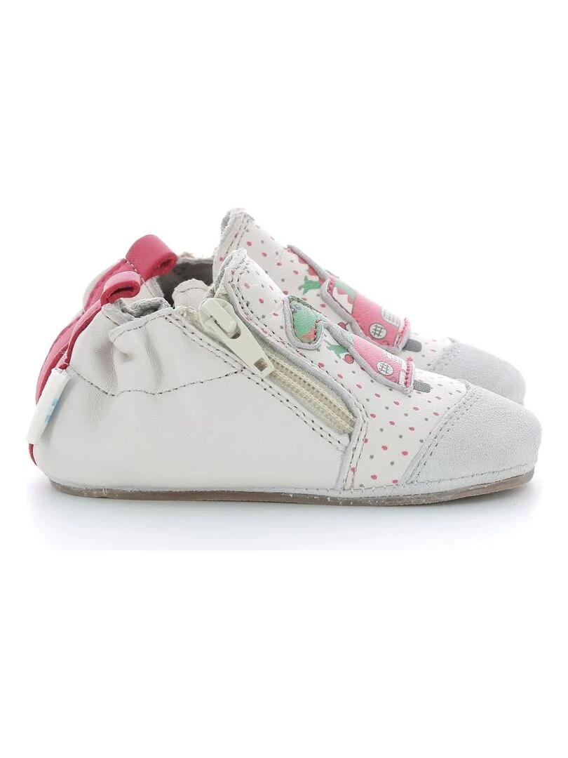 Chaussons Cuir Dino Trip Beige