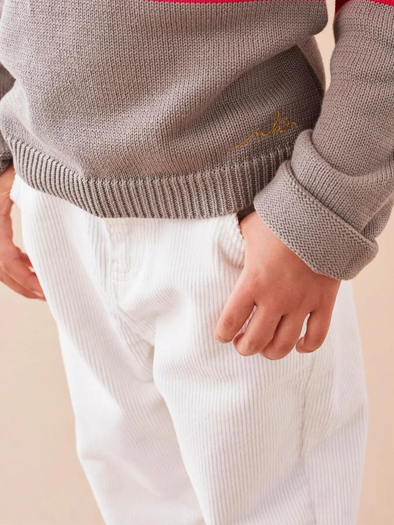 Pantalon en velours côtelé    Noukie's   Blanc