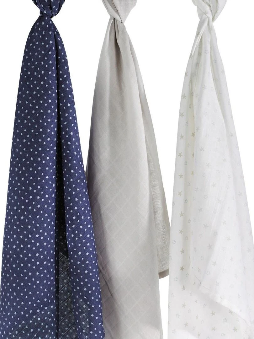 Langes  70x70cm en coton bio bleu   SAUTHON   Bleu