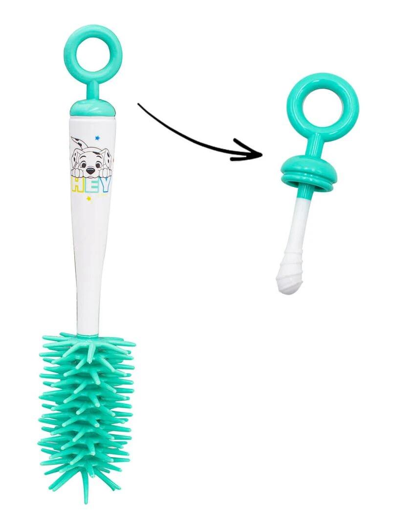 Goupillon + brosse Tétine 101 Dalmatiens Bleu