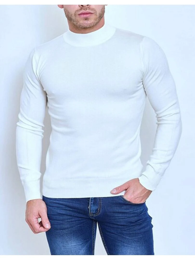 Pull manches longues Kebello Blanc Blanc