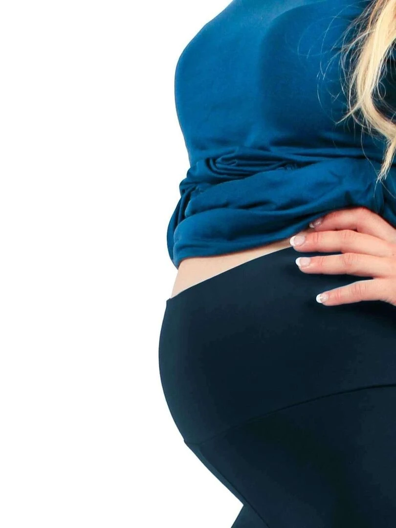 Legging de grossesse 4 saisons en coton   Bleu   Bleu