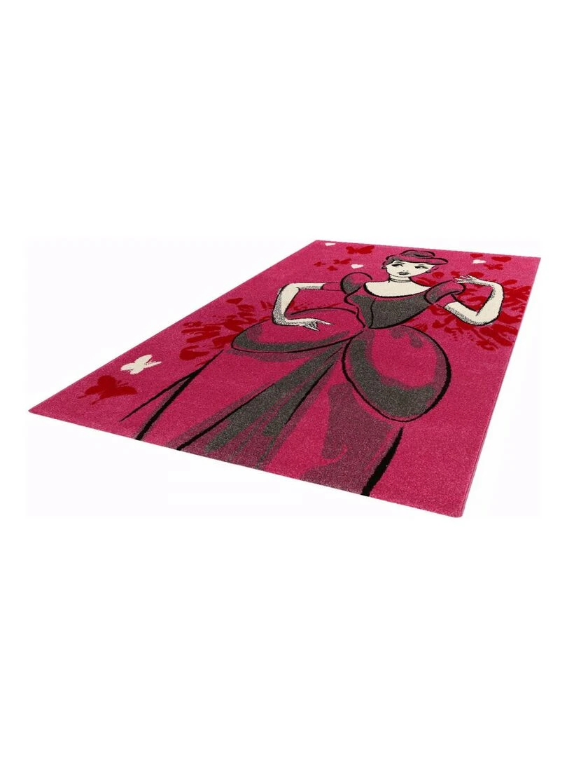 Tapis enfant DISNEY PREMIUM CINDERELLA Rose 135x190 OEKO TEX®   Rose