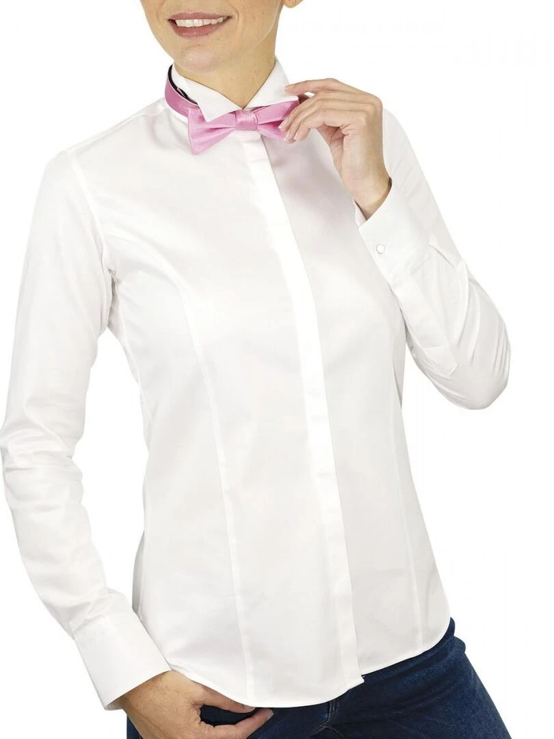 Chemise femme col cassé COL CASSE   Blanc