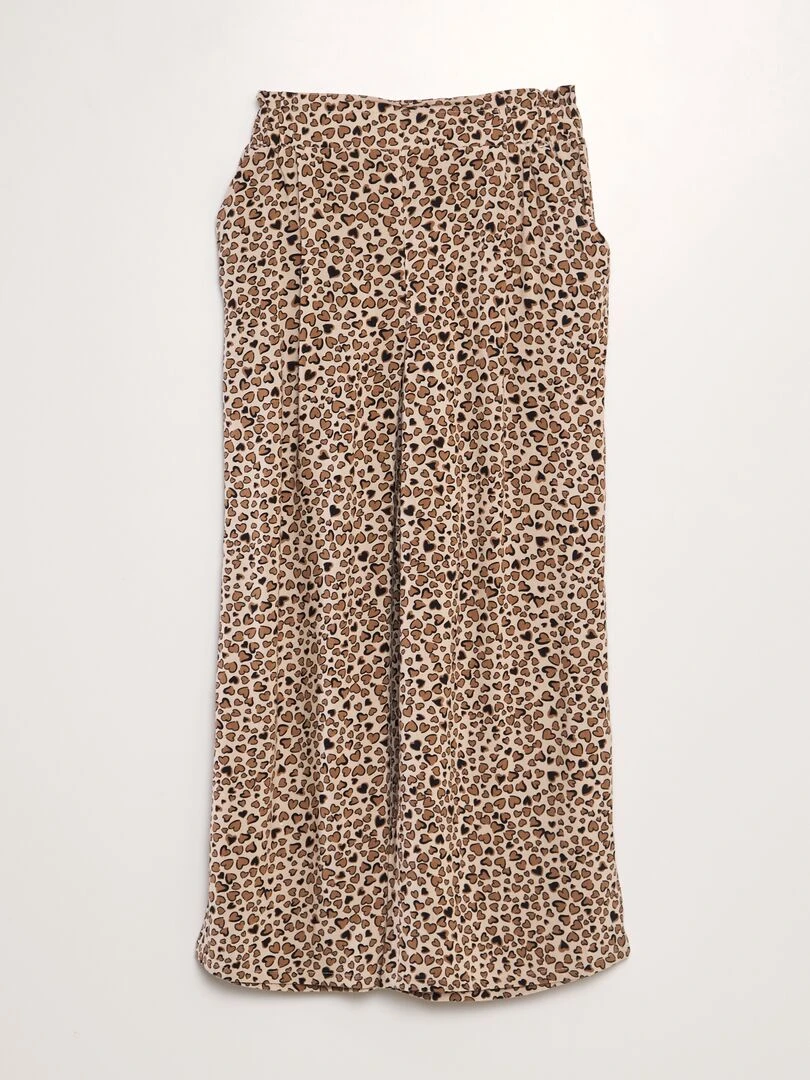Pantalon large Beige