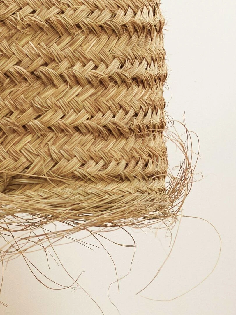 Abat jour tube fibre de palmier Beige