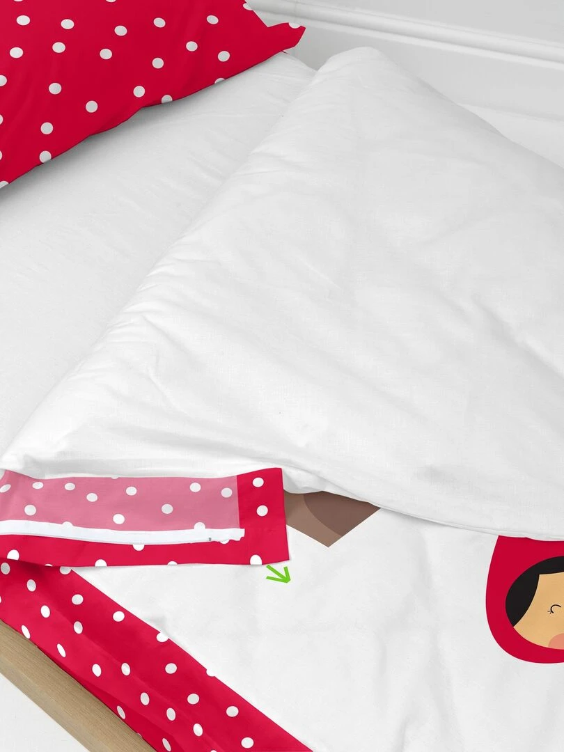 Couchage prêt à dormir Avec rembourrage Grandma "Happyfriday" Blanc Rouge