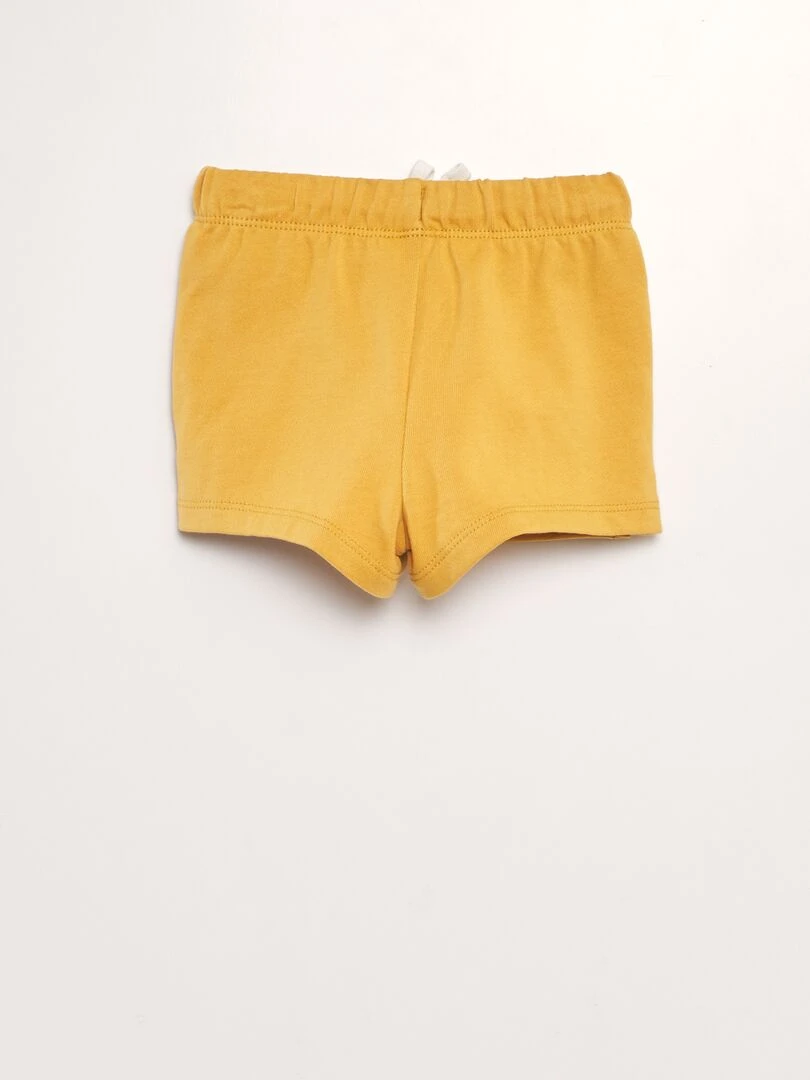 Ensemble débardeur + short   2 pièces   Blanc/jaune