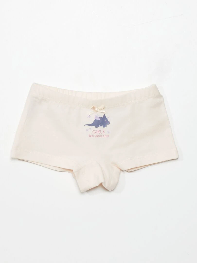 Lot de 2 t shirt + 3 shorties + 1 pochon   6 pièces   Rose