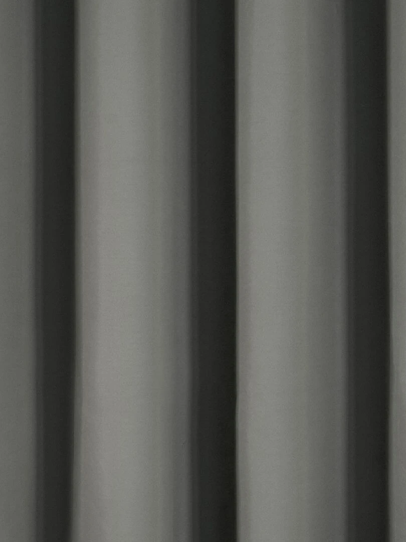 Rideau déco uni occultant et thermique   gris anthracite