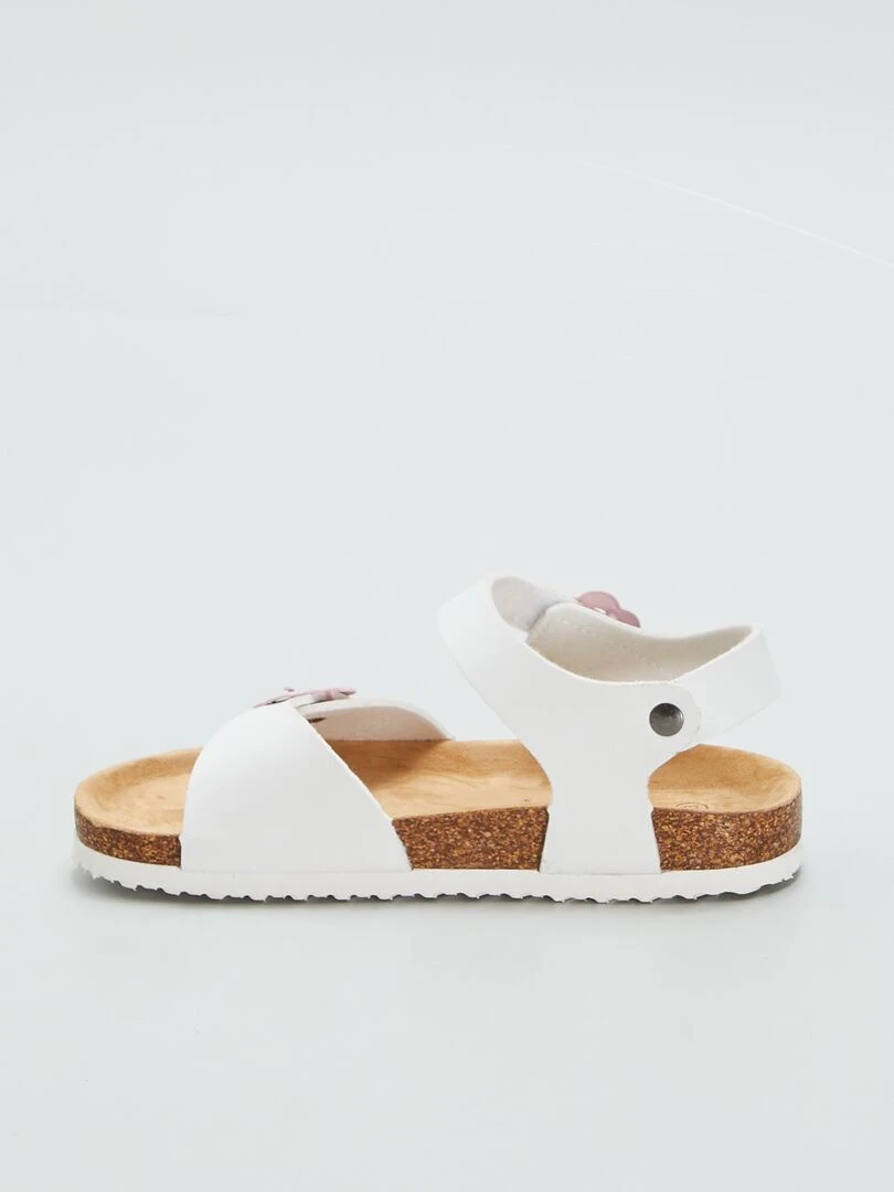 Sandales avec brides à boucles   Blanc