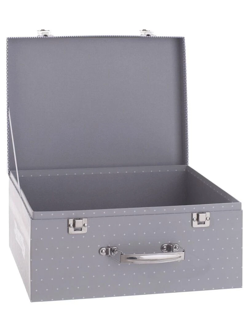 Lot de 3 malles de rangement Mon petit bric à brac gris   Gris