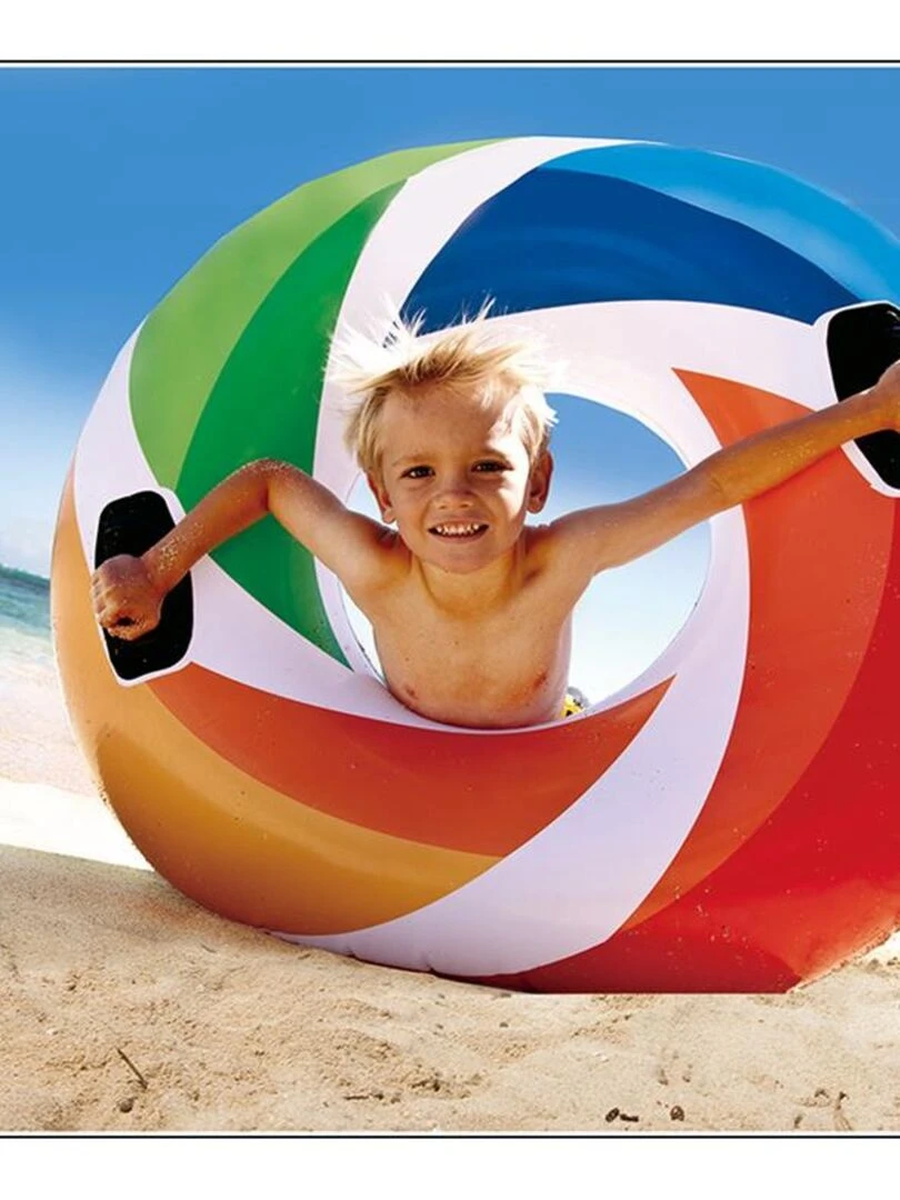 Bouée colorée avec poignées.   N/A